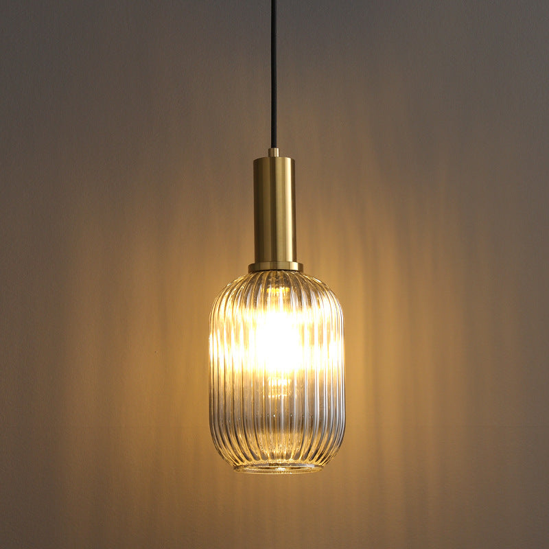 Bedroom Bedside Simple Bar Glass Chandelier Retro Lamps