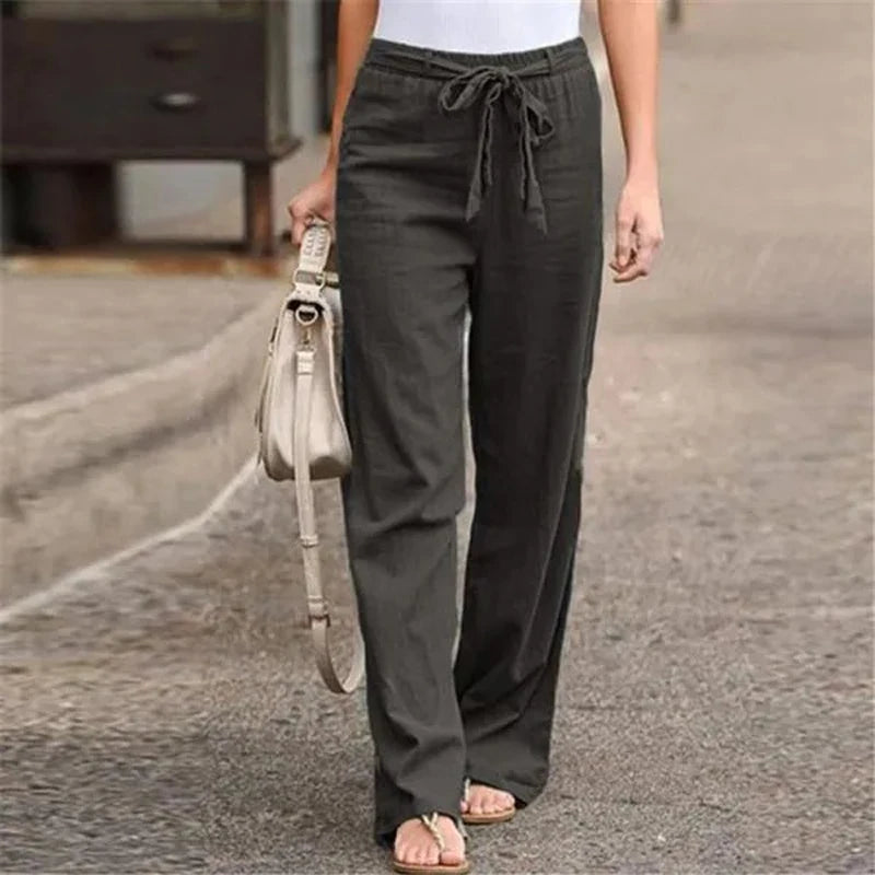 Casual Solid Color Ankle-length Trousers