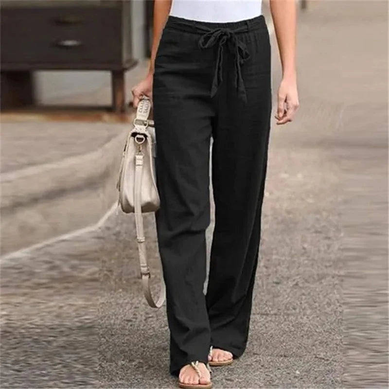Casual Solid Color Ankle-length Trousers