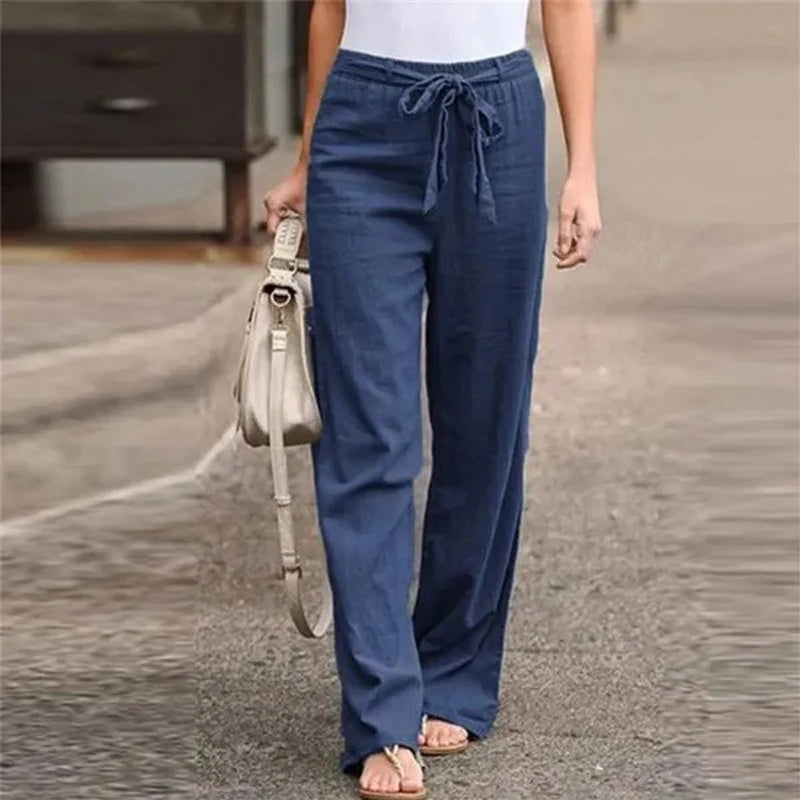 Casual Solid Color Ankle-length Trousers