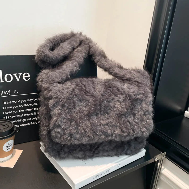 Winter New Fluffy Crossbody Bag Women