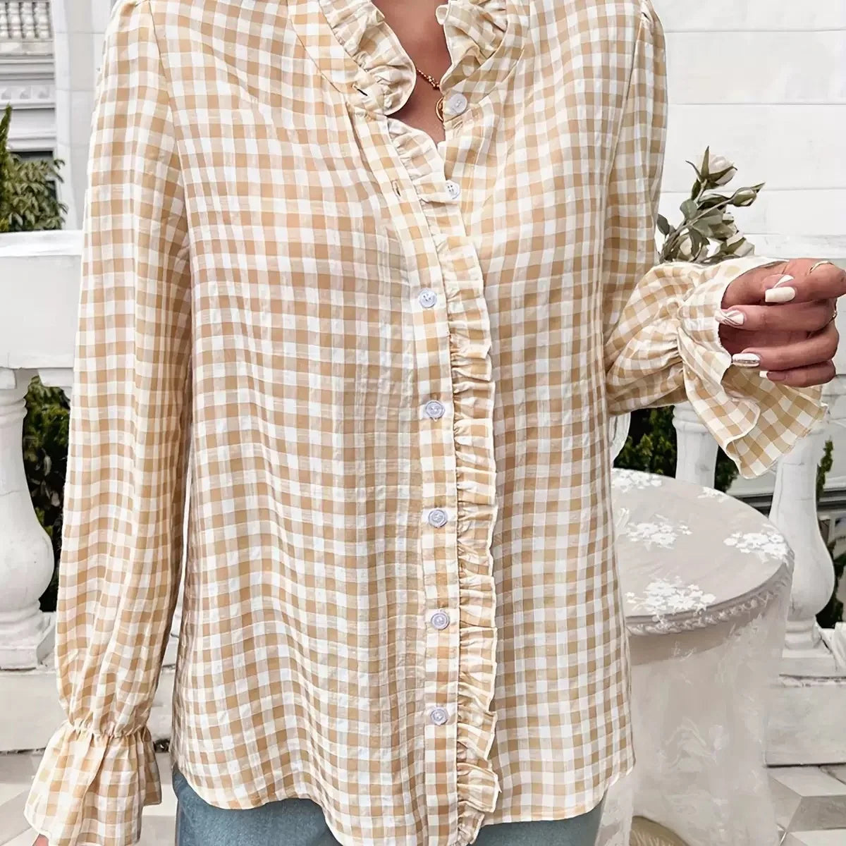 Casual Loose Plaid Shirts For Women