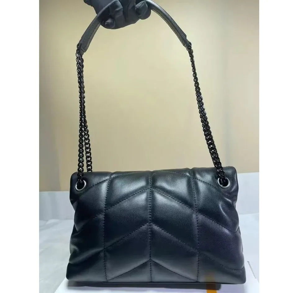 Elegant Women Chain Bag Soft Sheepskin Genuine