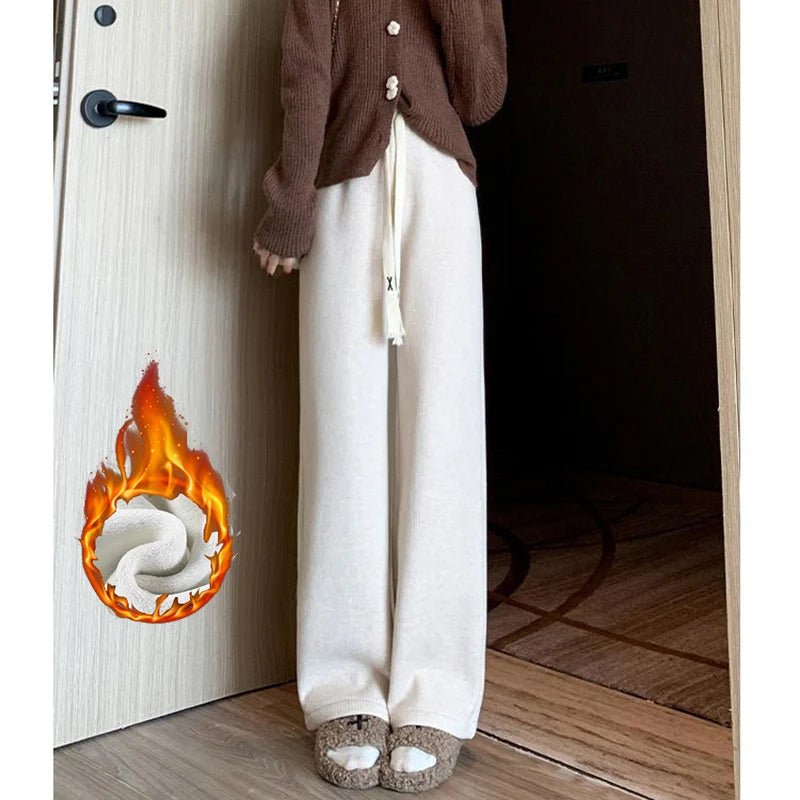 Lady Korean Drawstring Casual Pants