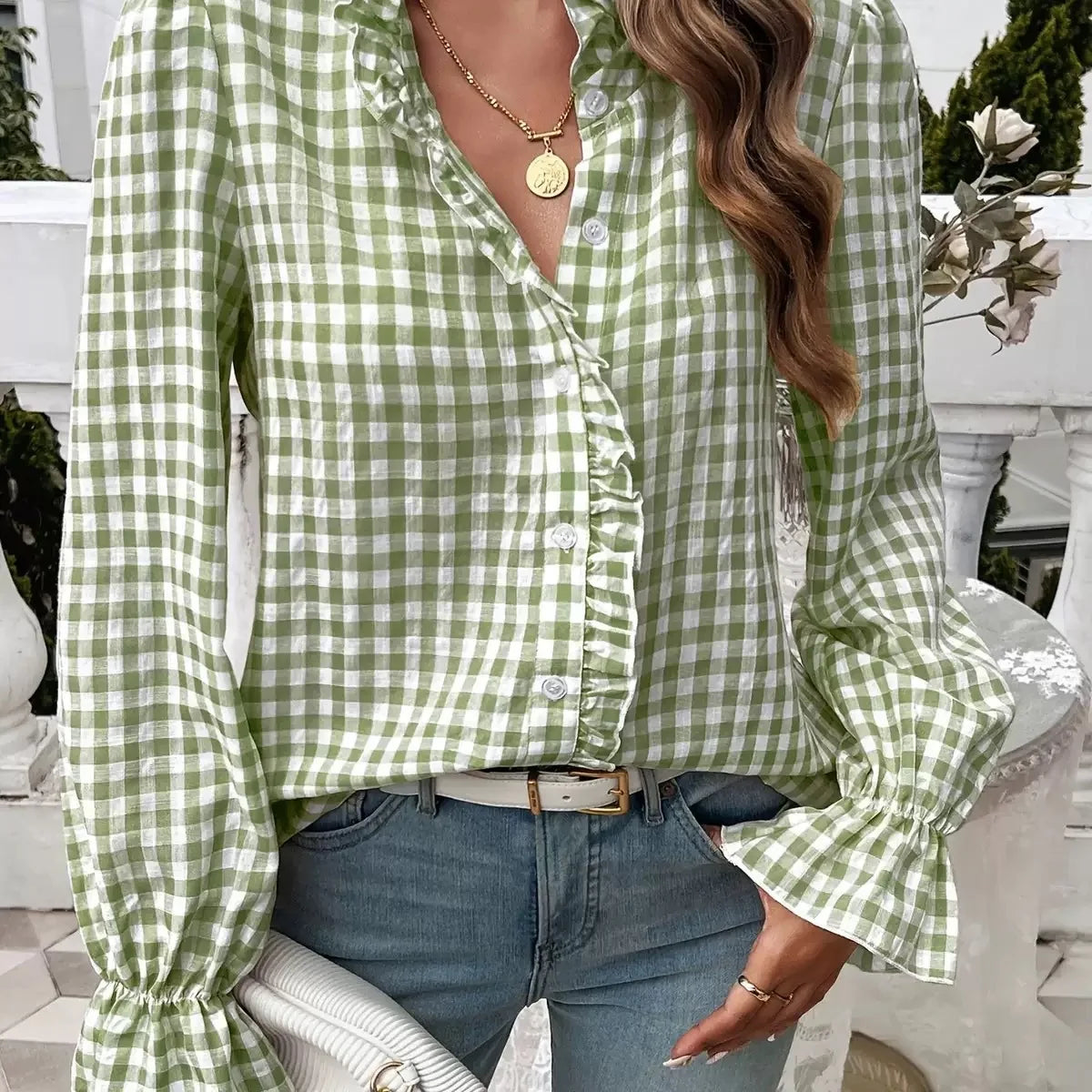 Casual Loose Plaid Shirts For Women