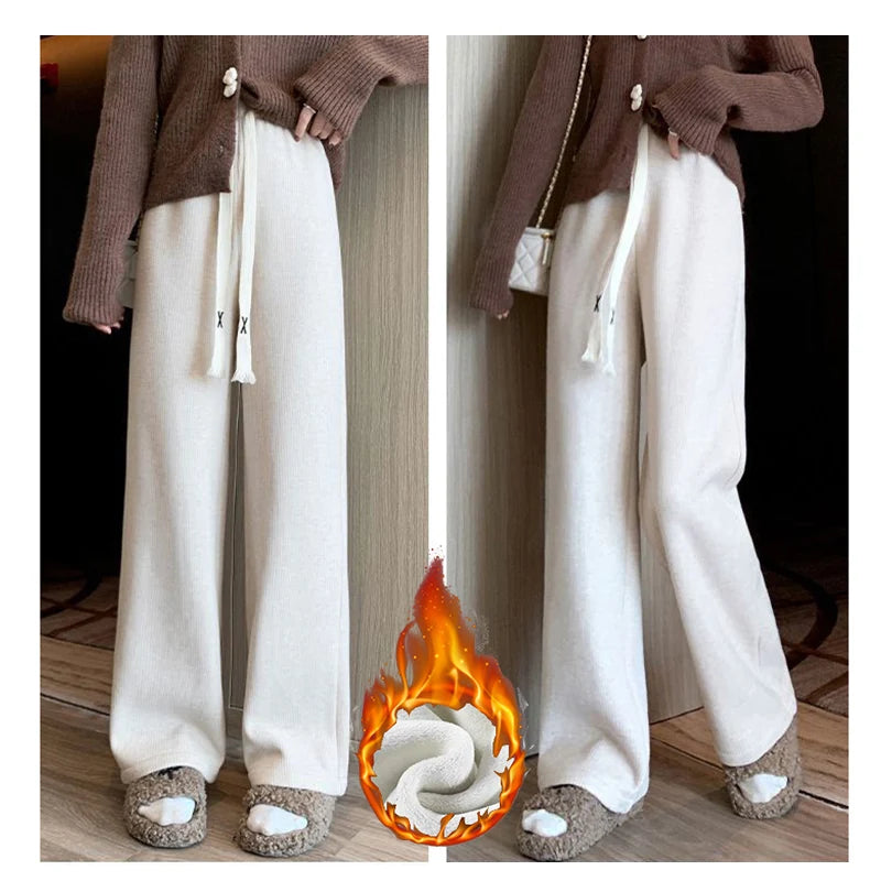 Lady Korean Drawstring Casual Pants