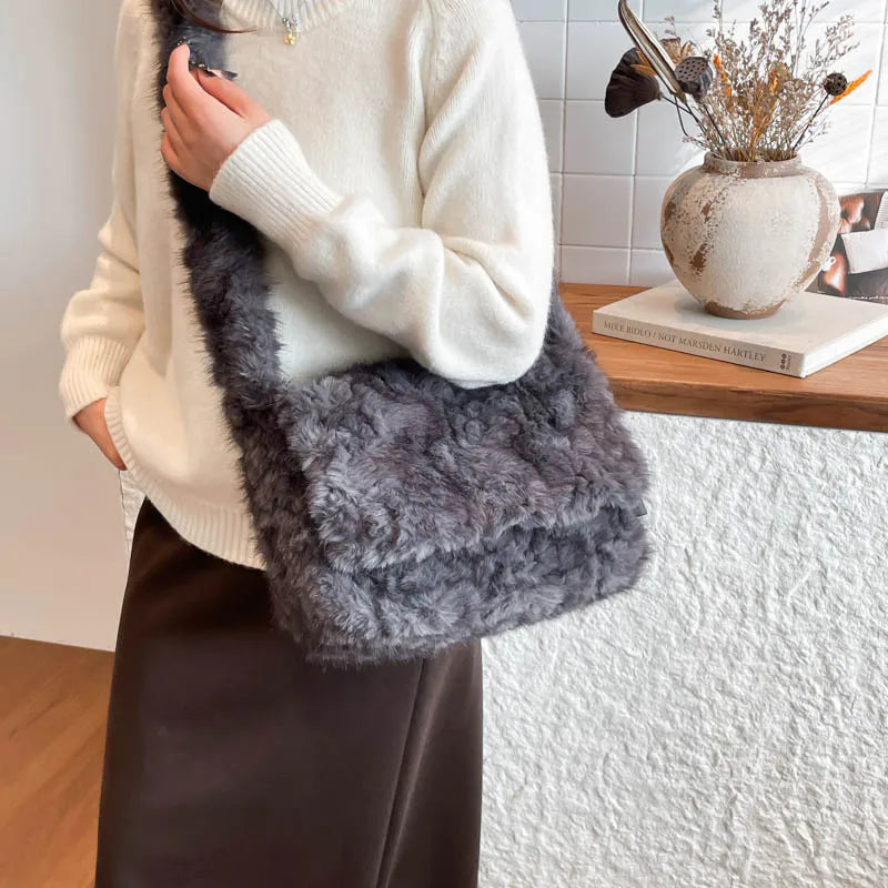 Winter New Fluffy Crossbody Bag Women