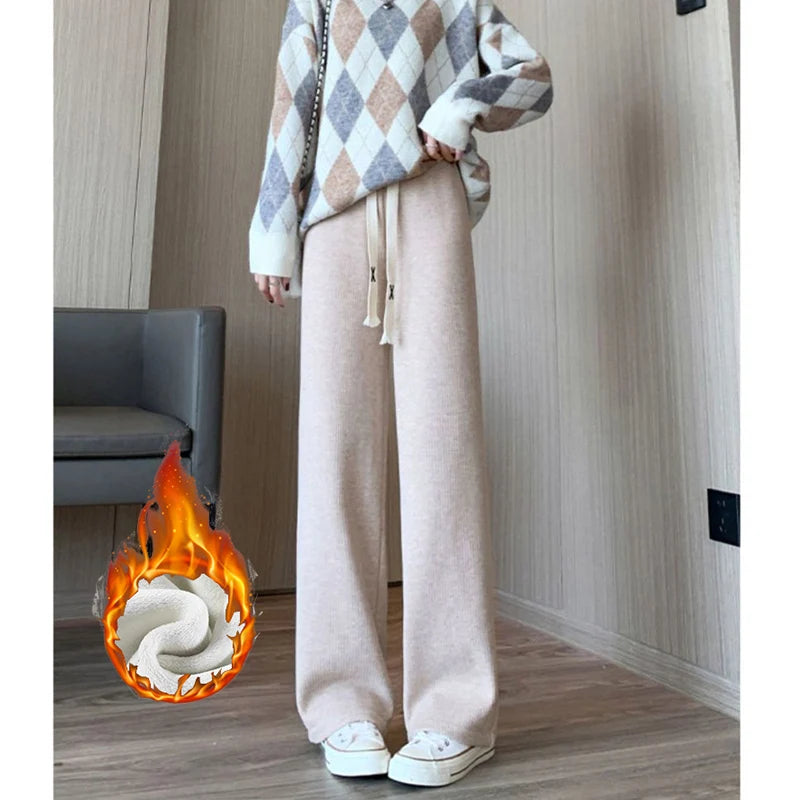 Lady Korean Drawstring Casual Pants