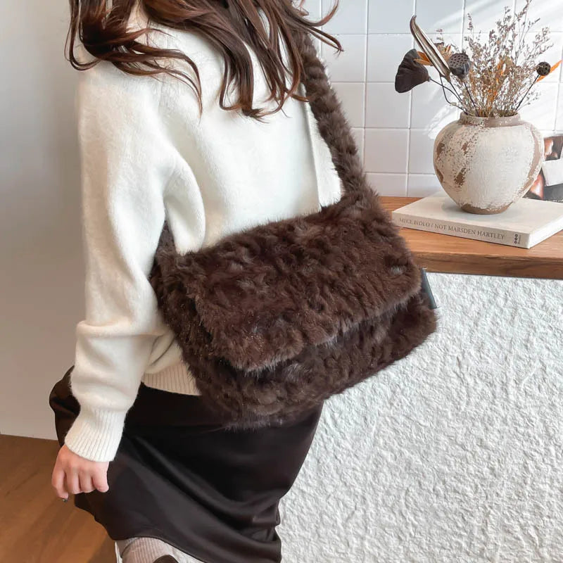 Winter New Fluffy Crossbody Bag Women