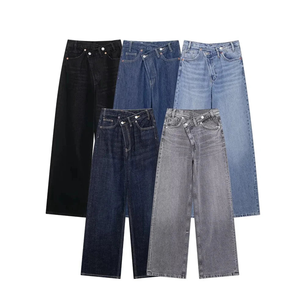Jeans new basic models versatile fashion straight trousers trousers