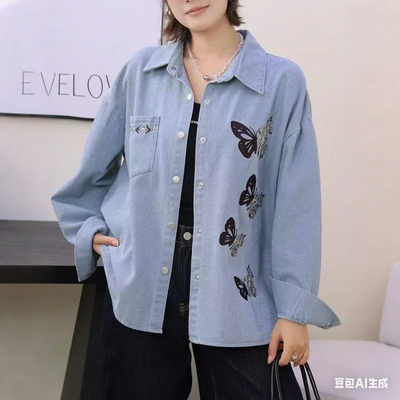 Krisstargirls Butterfly Print Blouse