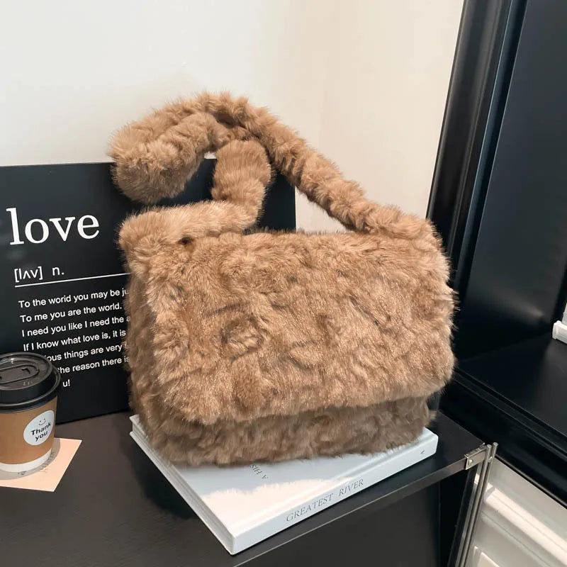 Winter New Fluffy Crossbody Bag Women