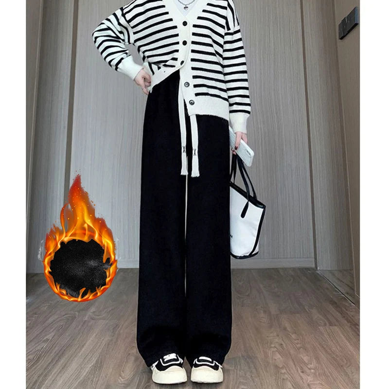 Lady Korean Drawstring Casual Pants