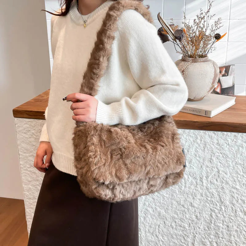 Winter New Fluffy Crossbody Bag Women
