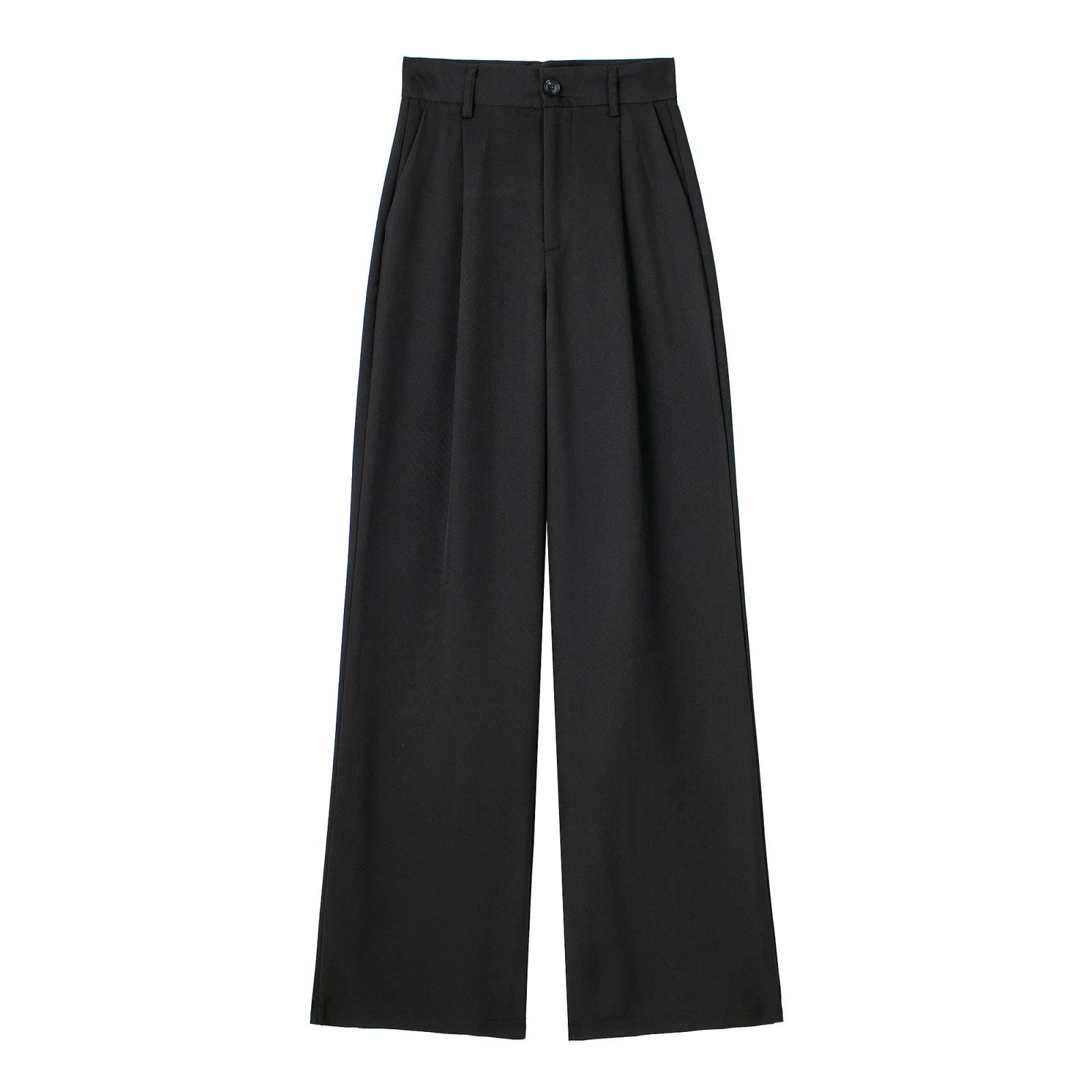 Striped High Waist Straight Pants Autumn