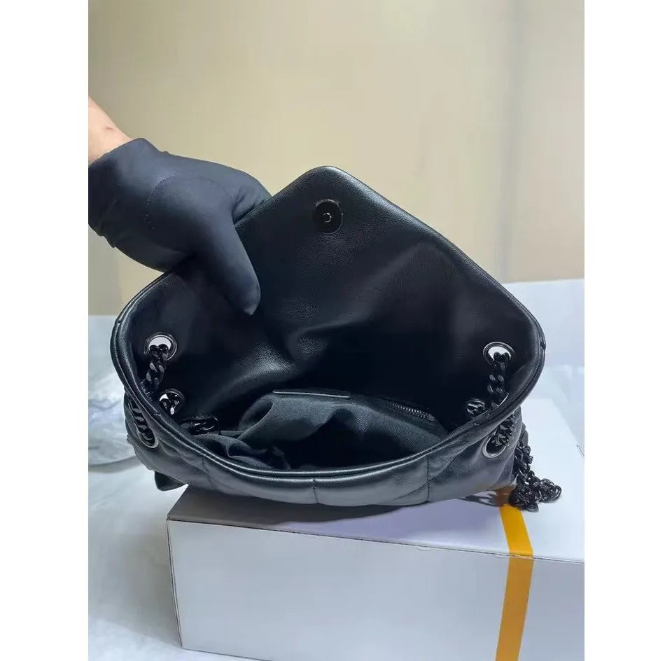 Elegant Women Chain Bag Soft Sheepskin Genuine