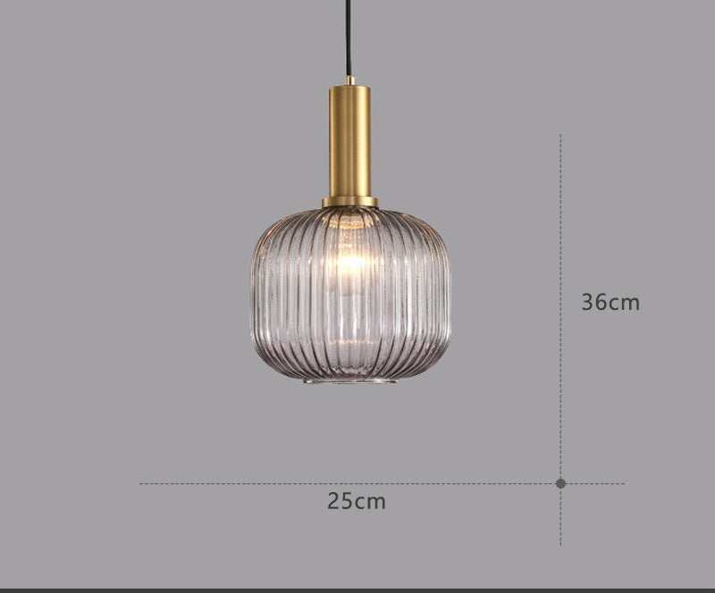Bedroom Bedside Simple Bar Glass Chandelier Retro Lamps